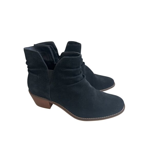 COLE HAAN Black Suede Ankle Booties Boots Size 6.5 - Picture 4 of 8